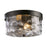 Atlas Lighting Grand Aisle 11''W 2Lt Outdoor Flush, Bronze/Clear