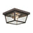 Atlas Lighting Springfield 10''W 2Lt Outdoor Flush, Bronze/Clear