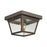 Atlas Lighting Springfield 8''W 1Lt Outdoor Flush, Bronze/Clear
