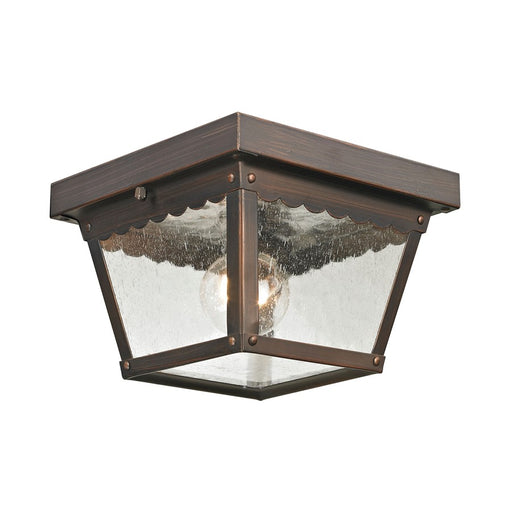 Atlas Lighting Springfield 8''W 1Lt Outdoor Flush, Bronze/Clear - OL11010-BZ