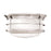 Atlas Lighting Verglas 11.25''W 2Lt Outdoor Flush, Nickel/White
