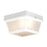 Atlas Lighting Wavy 10'' Wide 2Lt Outdoor Flush Mount, White/White