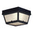 Atlas Lighting Wavy 8'' Wide 1Lt Outdoor Flush Mount, Black/White - OL11014-BK
