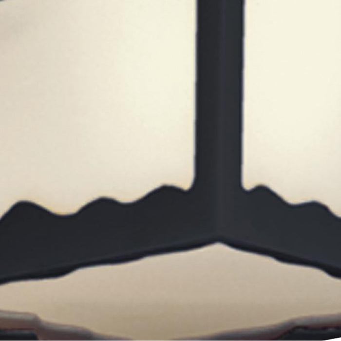 Atlas Lighting Wavy 8'' Wide 1Lt Outdoor Flush Mount, Black/White