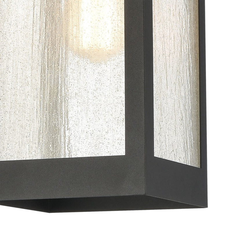 Atlas Lighting Angus 7'' Wide 1Lt Outdoor Pendant, Charcoal/Clear
