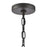 Atlas Lighting Augusta 7'' Wide 1Lt Outdoor Pendant, Black/Clear