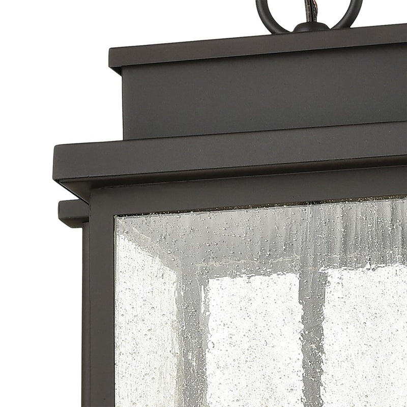 Atlas Lighting Braddock 10'' Wide 2Lt Outdoor Pendant, Bronze/Clear
