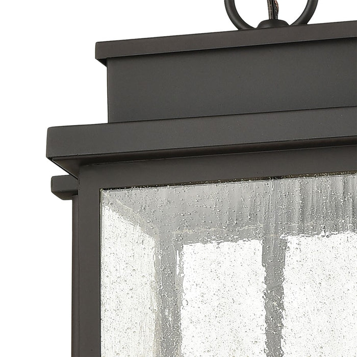 Atlas Lighting Braddock 10'' Wide 2Lt Outdoor Pendant, Bronze/Clear