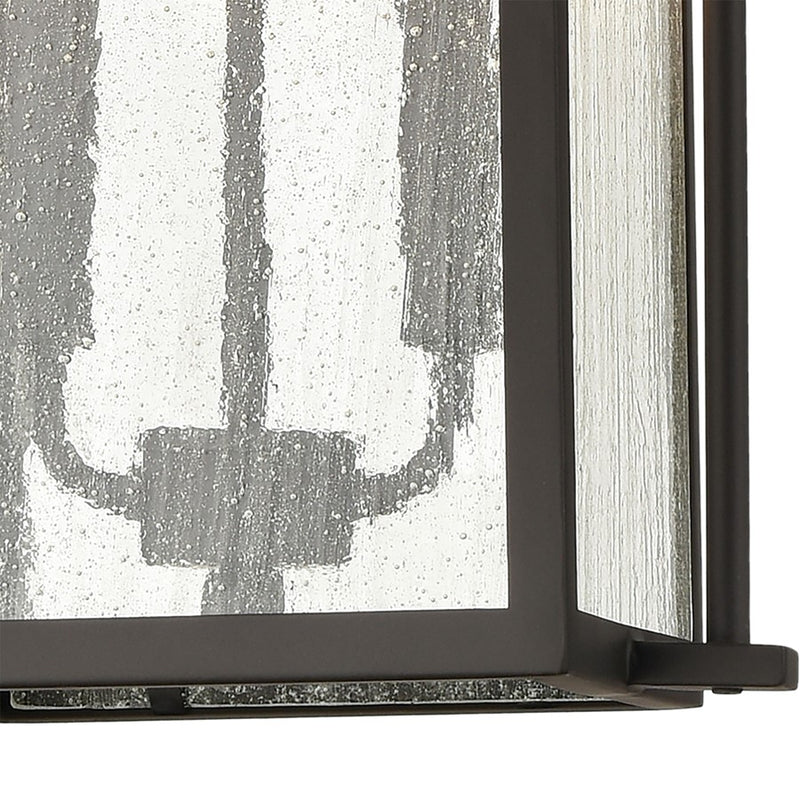 Atlas Lighting Braddock 10in 2-Light Outdoor Pendant | Transitional Architectural Bronze and Seeded Glass | Covered Patio | Model OL11021-BZ