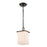 Atlas Lighting Broad Street 5.5''W 1Lt Outdoor Pendant, BZ/WH