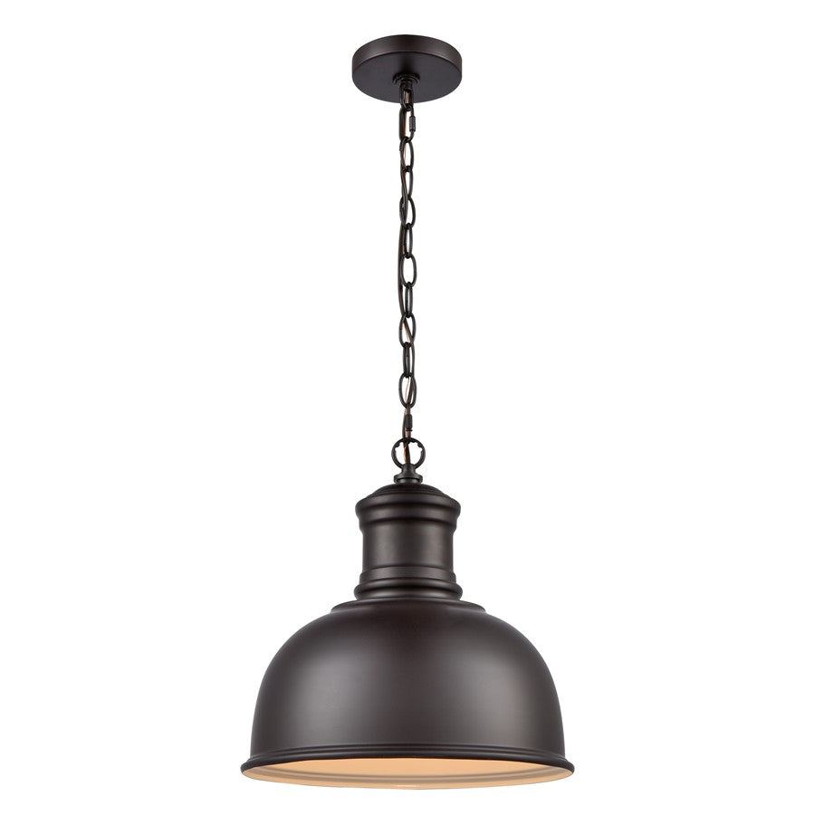 Atlas Lighting Cedar Park 13'' Wide 1Lt Outdoor Pendant, Bronze