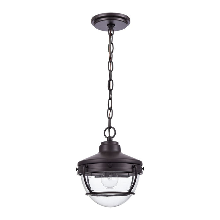 Atlas Lighting Eastport 9'' Wide 1Lt Outdoor Pendant, Bronze/Clear