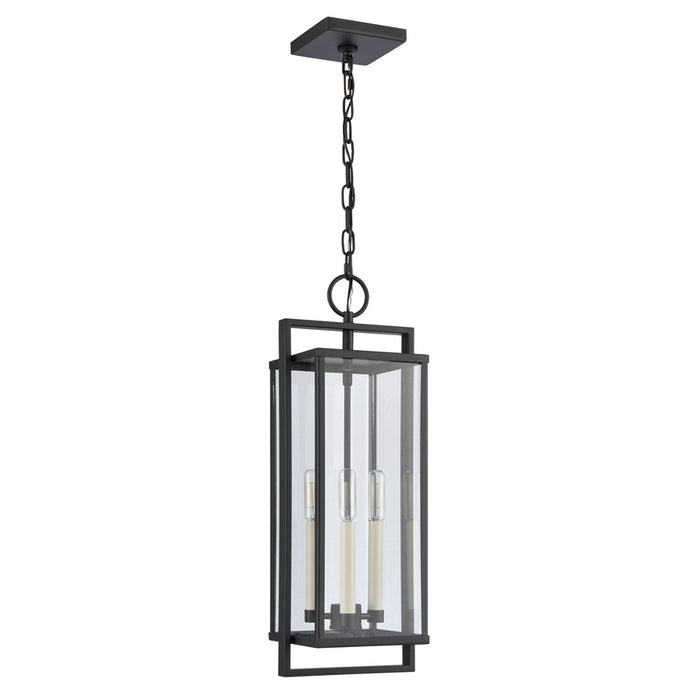 Atlas Lighting Gladwyn 8.25'' Wide 3Lt Outdoor Pendant, Black/Clear