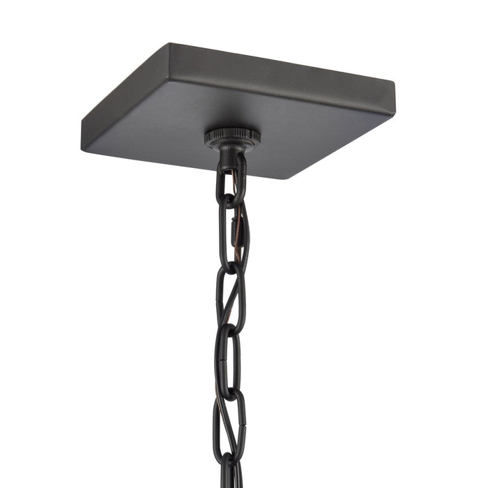Atlas Lighting Gladwyn 8.25'' Wide 3Lt Outdoor Pendant, Black/Clear