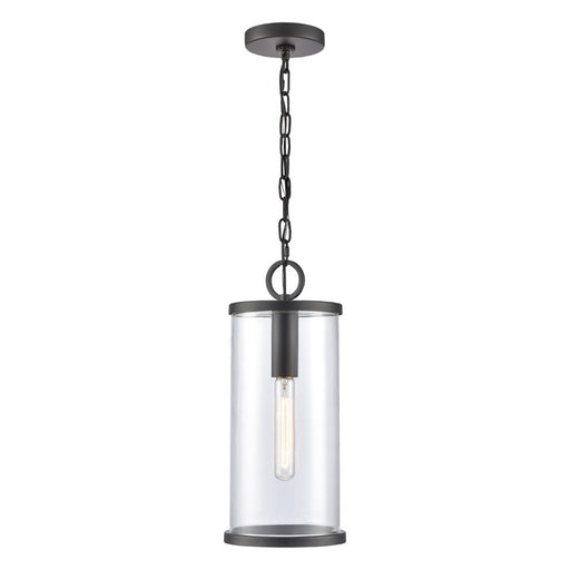 Atlas Lighting Hopkins 7.25'' Wide 1Lt Outdoor Pendant, Black/Clear