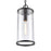 Atlas Lighting Hopkins 7.25'' Wide 1Lt Outdoor Pendant, Black/Clear