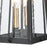 Atlas Lighting Kirkdale 9'' Wide 2Lt Outdoor Pendant, Black/Clear