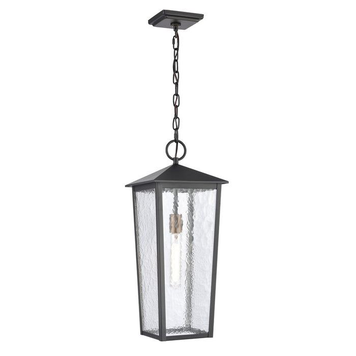Atlas Lighting Marquis 9'' Wide 1Lt Outdoor Pendant, Black/Clear