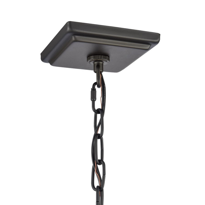 Atlas Lighting Marquis 9in 1-Light Outdoor Pendant | Transitional Matte Black and Chemical OZ with Clear Glass | Covered Porch | Model OL11036-BK