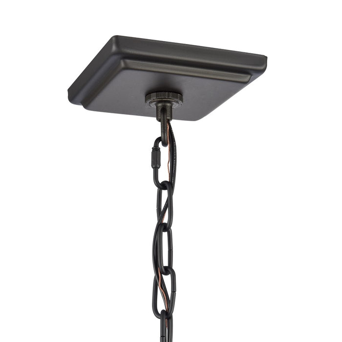 Atlas Lighting Marquis 9'' Wide 1Lt Outdoor Pendant, Black/Clear