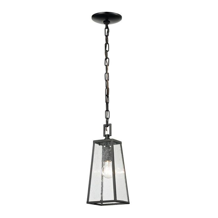 Atlas Lighting Meditterano 5''W 1Lt Outdoor Pendant, Black/Clear
