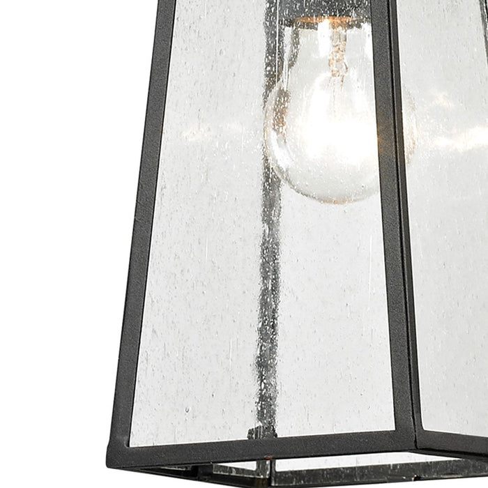Atlas Lighting Meditterano 5''W 1Lt Outdoor Pendant, Black/Clear