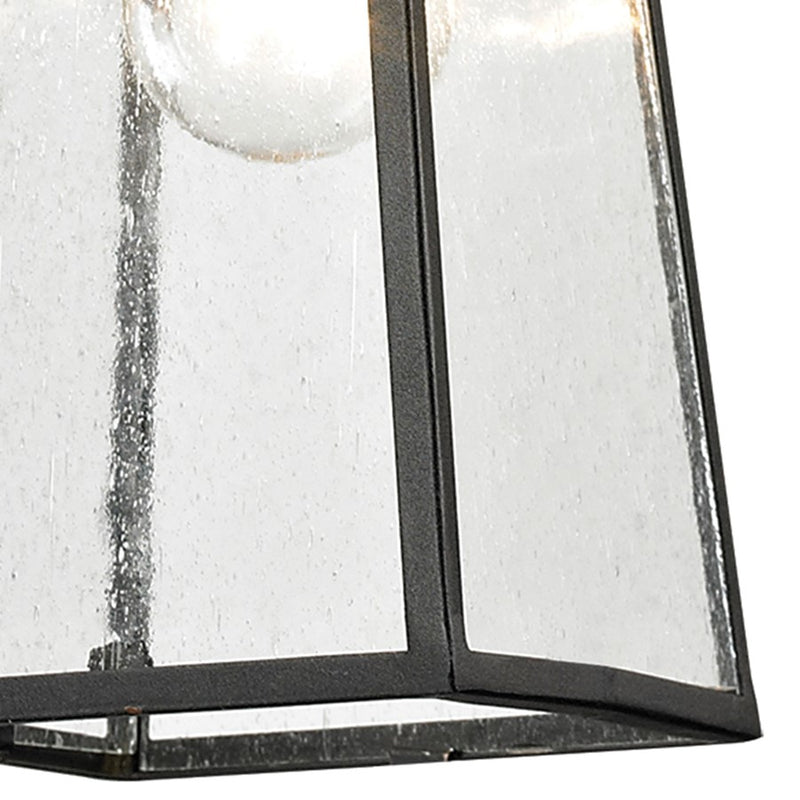 Atlas Lighting Meditterano 5''W 1Lt Outdoor Pendant, Black/Clear