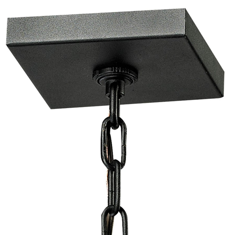 Atlas Lighting Meditterano 5''W 1Lt Outdoor Pendant, Black/Clear