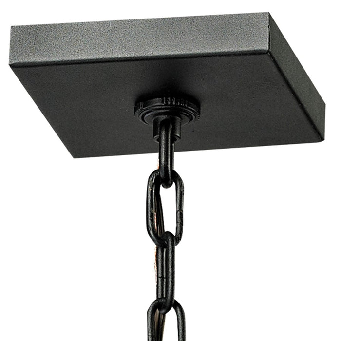 Atlas Lighting Meditterano 5''W 1Lt Outdoor Pendant, Black/Clear