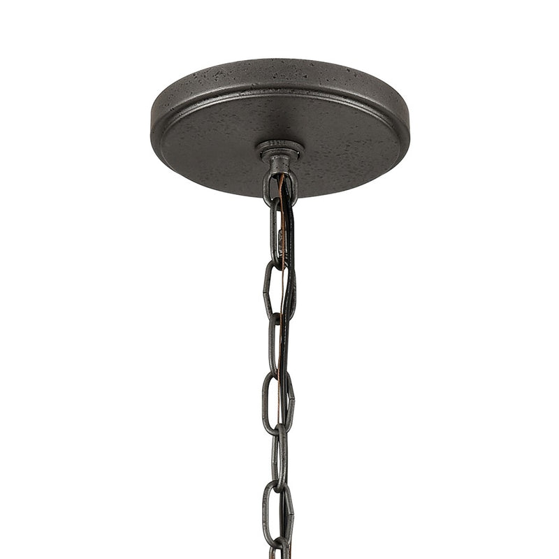 Atlas Lighting North Shore 18in 1-Light Outdoor Pendant | Industrial Iron and Palisade Gray Metal | Covered Patio & Entryway | Model OL11039-GY