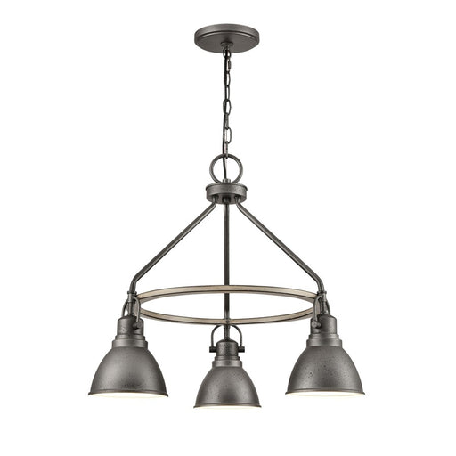 Atlas Lighting North Shore 24''W 3Lt Outdoor Pendant, Iron/Bronze