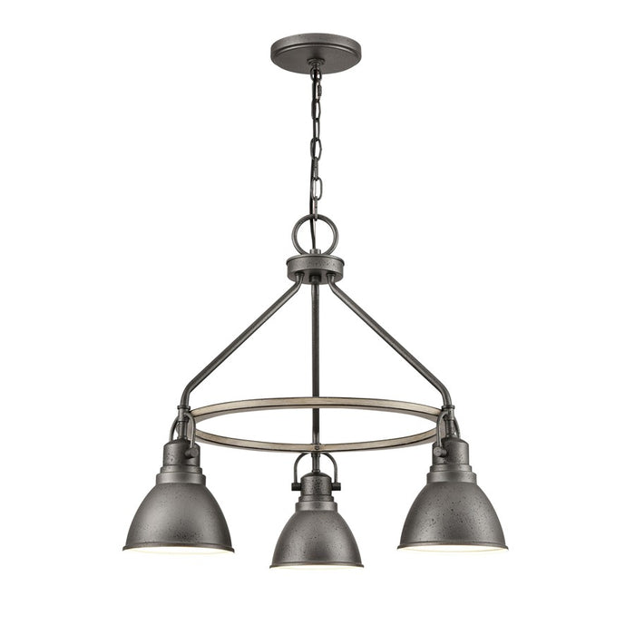 Atlas Lighting North Shore 24''W 3Lt Outdoor Pendant, Iron/Bronze