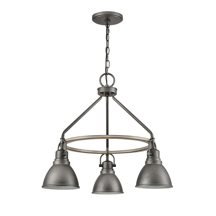Atlas Lighting North Shore 24''W 3Lt Outdoor Pendant, Iron/Bronze