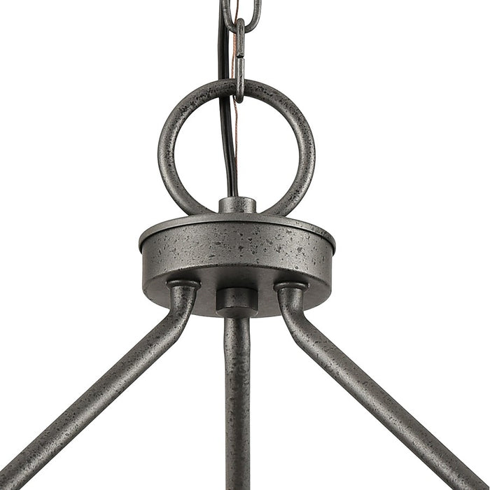 Atlas Lighting North Shore 24''W 3Lt Outdoor Pendant, Iron/Bronze