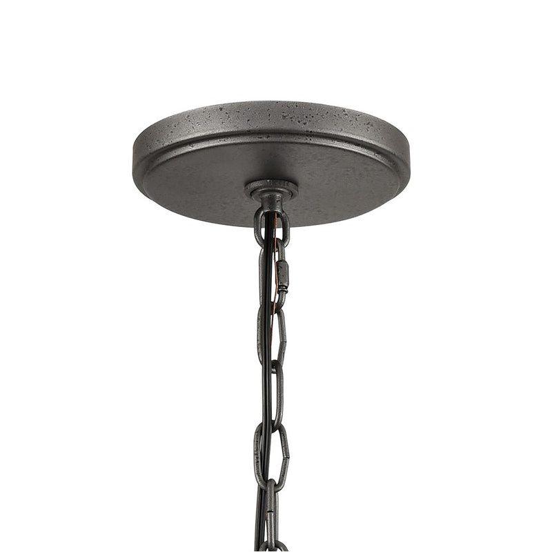 Atlas Lighting North Shore 24''W 3Lt Outdoor Pendant, Iron/Bronze