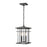 Atlas Lighting Oak Park 9'' Wide 3Lt Outdoor Pendant, Black/Clear