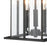 Atlas Lighting Oak Park 9'' Wide 3Lt Outdoor Pendant, Black/Clear