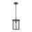Atlas Lighting Radnor 8''W 1Lt Outdoor Pendant, Matte Black/Clear