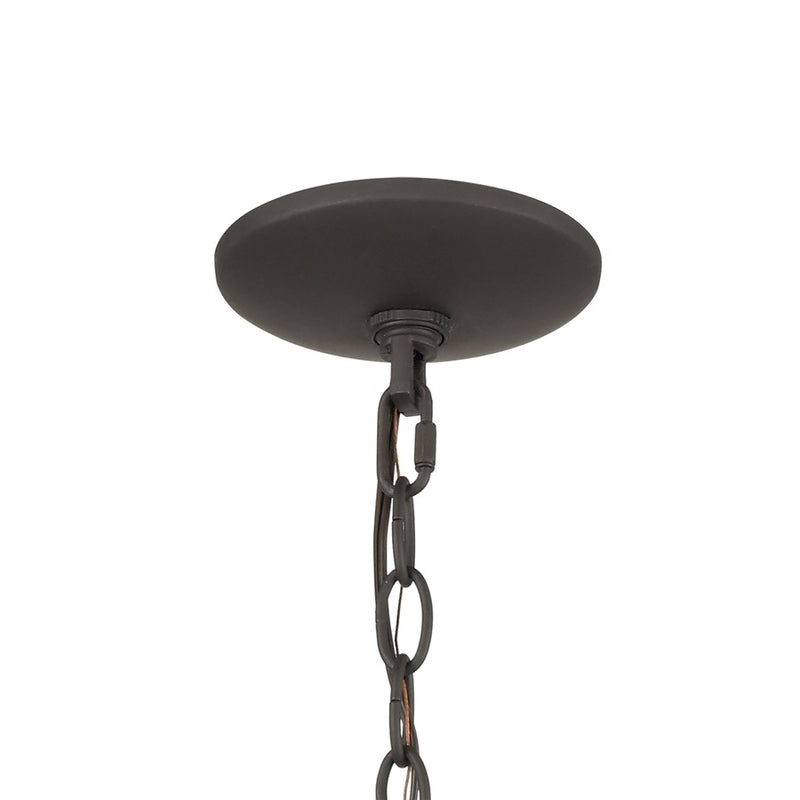Atlas Lighting Renford 8in 3-Light Outdoor Pendant | Traditional Architectural Bronze and Clear Seeded Glass | Covered Porch | Model OL11043-BZ