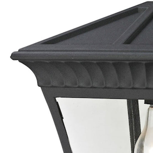 Atlas Lighting Ridgewood 9'' Wide 1Lt Outdoor Pendant, Black/Clear