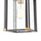 Atlas Lighting Vincentown 8'' Wide 1Lt Outdoor Pendant, Black/Clear