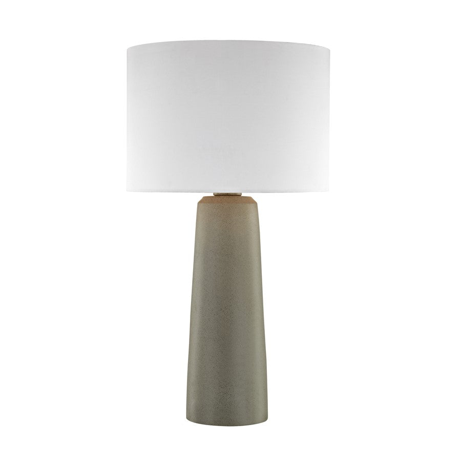 Atlas Lighting Eilat 27''H 1Lt Outdoor Table Lamp, Concrete/White