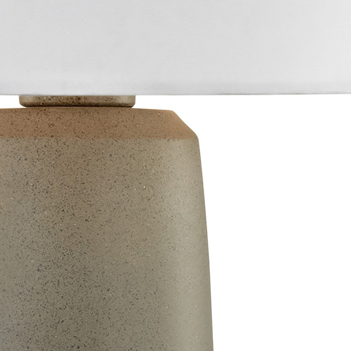 Atlas Lighting Eilat 27''H 1Lt Outdoor Table Lamp, Concrete/White