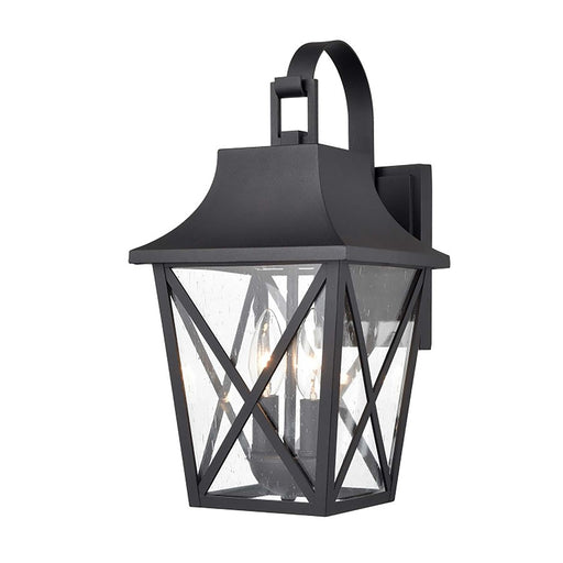 Atlas Lighting Splitrock 15.5''H 1Lt Outdoor Sconce, Medium Black