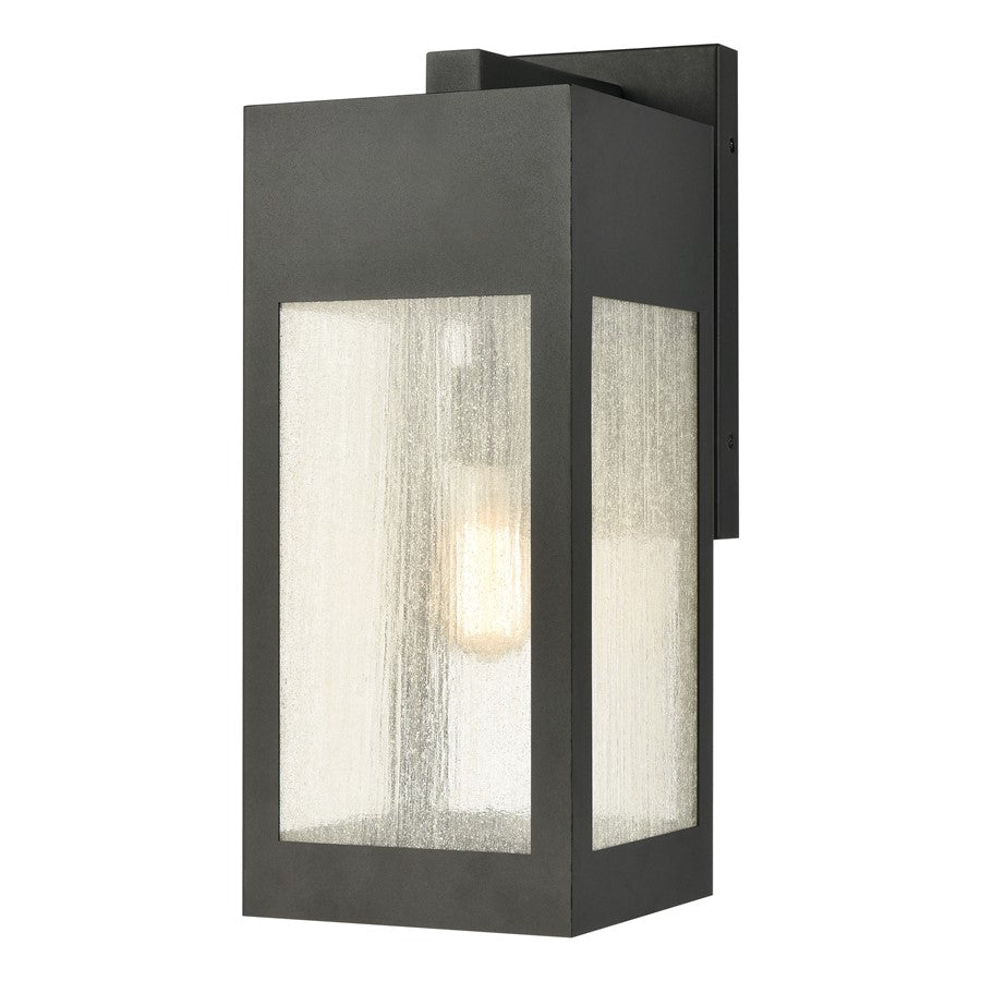 Atlas Lighting Angus 20'' High 1Lt Outdoor Sconce, Charcoal/Clear