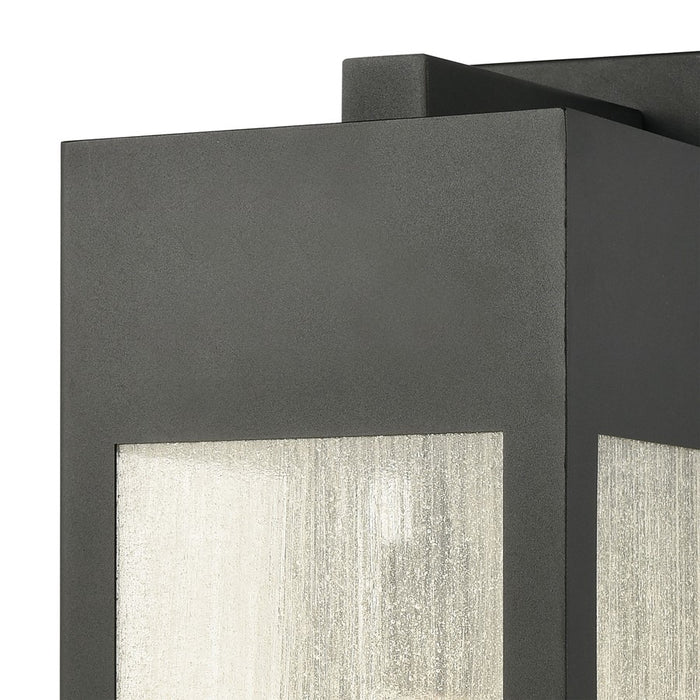 Atlas Lighting Angus 20'' High 1Lt Outdoor Sconce, Charcoal/Clear