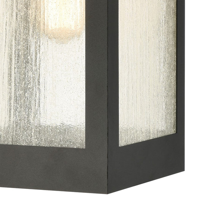 Atlas Lighting Angus 20'' High 1Lt Outdoor Sconce, Charcoal/Clear