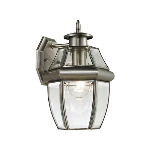 Atlas Lighting Ashford 12'' High 1Lt Outdoor Sconce, Nickel/Clear - OL11064-NK