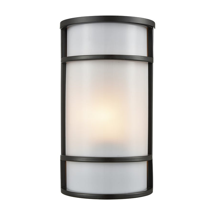 Atlas Lighting Bella 11'' High 1Lt Outdoor Sconce, Bronze/White