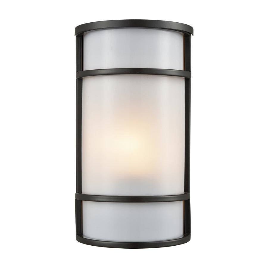 Atlas Lighting Bella 11'' High 1Lt Outdoor Sconce, Bronze/White